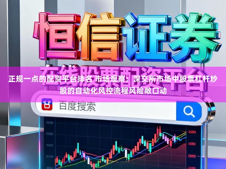 正规一点的配资平台排名 市场观察：深交所市场中股票杠杆炒股的自动化风控流程风险敞口动
